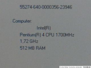 ASUS P4B Pen IV / 1,7 GHz CPU / 512 MB Ram (Sockel 478)