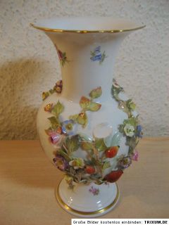 495) Alte Meissen Porzellan Vase mit Ansicht Dresden   Amerikanische