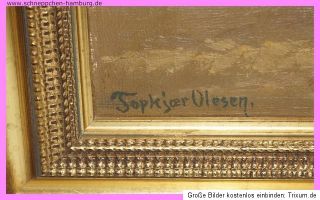 Gemälde Öl Lwd Herbstwald Topkjoer Olesen Dänemark Bild 1920/30er