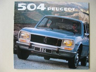 Prospekt Peugeot 504 Limousine Break Familial Modelle 1981 deutsch
