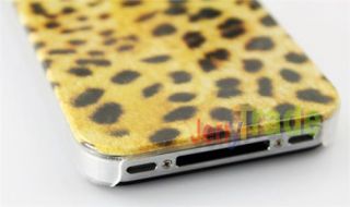 Golden Leopard Cheetah Pattern Back Case Cover Protector for iPhone 4