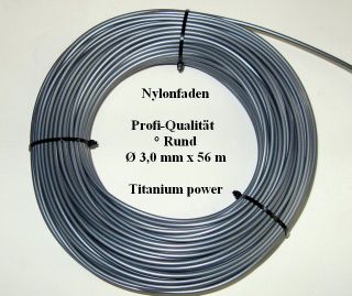 Titaniium® Nylonfaden Schneidfaden Ersatzfaden 56 m 3,0 mm