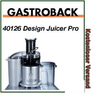 Gastroback 40126 Design Juicer Pro Entsafter /Saftpresse 950W. Neu