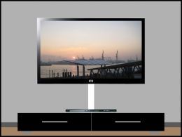 LCD/Plasma/TV/TFT Alu Kabelkanal rund 100 cm weiß