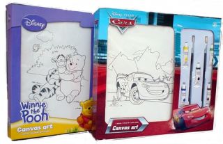 Canvas Art /Disney Winnie the Pooh /Cars Malset Leinwand Acrylfarben