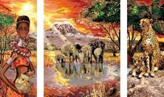 Wildes Afrika   Malen nach Zahlen Afrika Elefanten Ravensburger