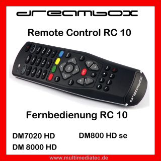 Dream Multitmedia Fernbedienung RC10   Dreambox DM 7020 HD # DM 800 se