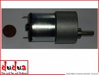 Getriebe Motor 12V  / 0,19A / 76,1U/min / 0,41Nm / 6mm Achse