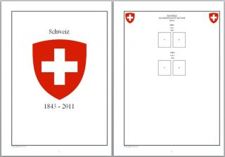 Vordruckblätter Schweiz 1843   2011 & Gebiete auf CD in WORD und PDF