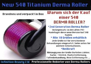Neu Derma Roller 540 Derma Rolle Akne Narben Cellulite Falten