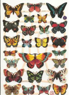 Bogen Glanzbilder Poesie Tiere Schmetterlinge ef 7324 Nr.548