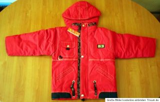 hübscher Anorak Winterjacke Jacke rot Gr. 116   122 neu