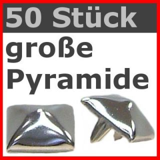 50 x große Pyramidennieten PIN Nieten (ws) Gothic Punk