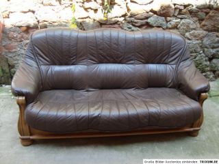 Couchgarnitur Ledercouch Eiche Rustikal Couch Sofa Leder