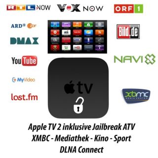 Apple TV 2 2. Generation MC572LL/A ATV Flash 2.0 XMBC Jailbreak