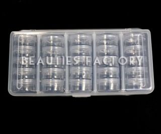 Empty 25 Space Nail Art Tools Tip Storage Box Ccase #363K