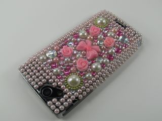 Sony Ericsson Xperia Arc Arc S Strass Hülle Cover Case Gold Rose