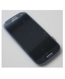 Samsung i9300 Galaxy S3 blau LCD Display mit Rahmen Komplettset Touch