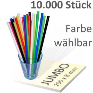 10.000 JUMBO Trinkhalme   Strohhalme   255x8 mm