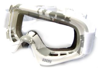 IXS Downhillbrille Goggle weiss camouflage