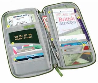 Travel Bag Pouch Passport ID Credit Card Wallet Cash Holder Organizer