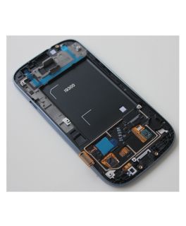 Samsung i9300 Galaxy S3 blau LCD Display mit Rahmen Komplettset Touch