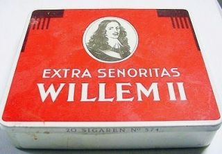 WILLEM II Extra Senoritas 20 Sigaren No. 574 Tin Box