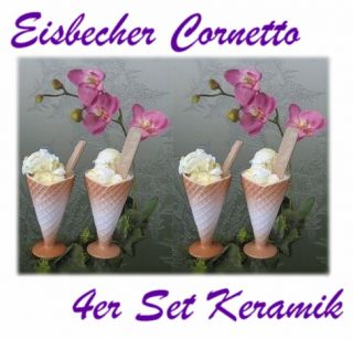 Cornetto Eisbecher aus Keramik. 27 cl, Durchmesser 95 mm, Höhe 160 mm
