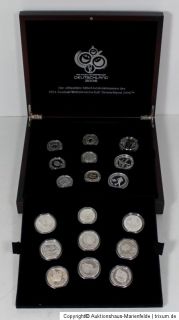 18 offizielle Silber Gedenkmünzen Silbermünzen Fifa 2006 vorwiegend
