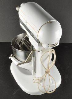 KitchenAid Special Edition Model KSM5 White Mixer w/ Beater Dough Hook