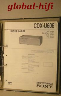 SONY CDX U606 Compact Disc Changer   Service Manual (internS2)