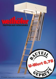 Wellhöfer GutHolz 4D Bodentreppe mit Wärmedämmung