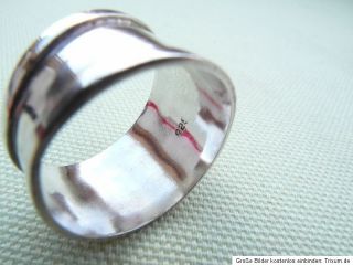 Toller breiter Silber Ring,925 gestempelt,mit roten Stein??,,TOP