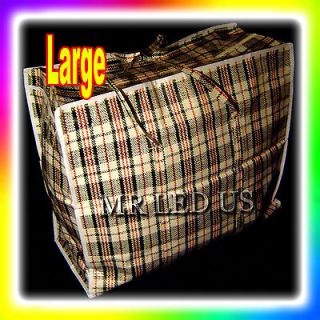NEW Large Strong Plastic Woven PVC Laundry / Storage / Shopping Bag