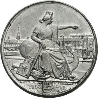 LANZ Hamburg 1841 Bankportugaloeser Blei Abguss Lorenz Boerse Anker