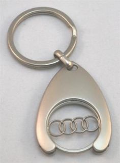mit Einkaufswagenchip Audi Schlüsselanhänger Logo glanz 