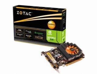 Grafikkarte ZOTAC GeForce GT620 Synergy mit CUDA 2GB PCI E 2 0 x16