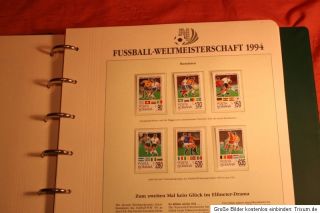 Umfangreiche Briefmarkensammlung WM 1994 Fussball USA World Cup