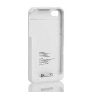 1900mAh External Backup Battery Charger Protect Case Cover For iPhone4
