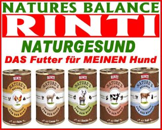 11EUR/kg) Rinti Hundefutter 30x800g Natures Balance Nass Futter