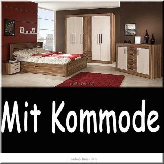 Komplettes Schlafzimmer ROYAL, Farbe Pflaumenholz/Ahorn   Kommode