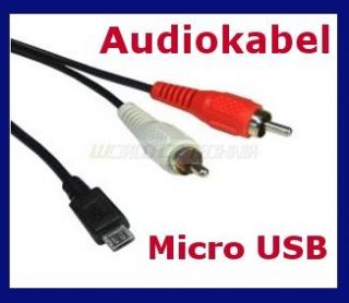 Audiokabel für Samsung i8910   Micro USB auf 2x Chinch