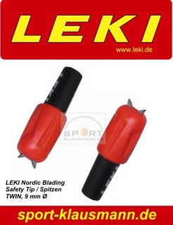 Leki Rollerspitze Twin, Nordic Blading Safety Tip 9 mm, 1 Paar, NEU
