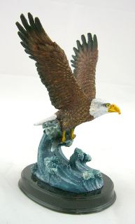 Adler Weißkopfseeadler mit Fisch in den Krallen Deko Figur exclusiv