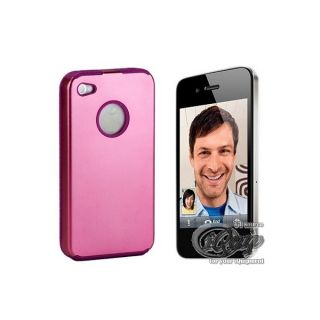 iPhone 4 4S Aluminium Case Hochwertig Silikon Rand Schutz Hülle