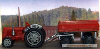 Mehlhose 687 Traktor Famulus + Hänger, rot, TT