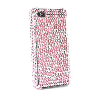 Luxus Strass Bling Hard Case iPhone 4 Pink Rosa Tasche Hülle Perlen