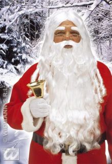 Weihnachtsmann Perücke Luxus mit Bart und Augenbrauen Kostüm