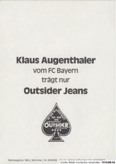 Klaus Augenthaler Bayern München 80er Jahre Original Signiert TOP AK