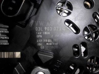VW Sharan 7N Audi Lichtmaschine SEAT SKODA Generator Stromgenerator